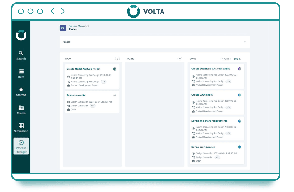 VOLTA engineering design process