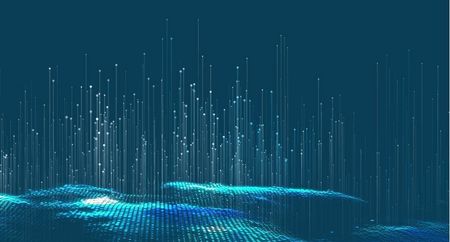 3D illustration of complex data flow behind sensitivity analysis and design space exploration